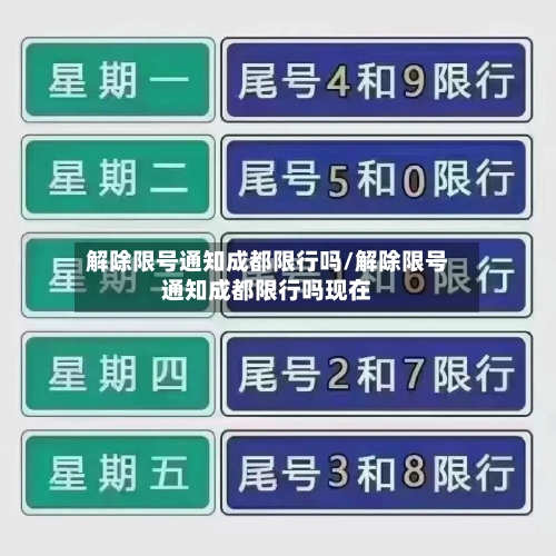 解除限号通知成都限行吗/解除限号通知成都限行吗现在-第2张图片