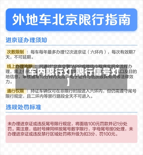 【车内限行灯,限行信号灯】-第2张图片