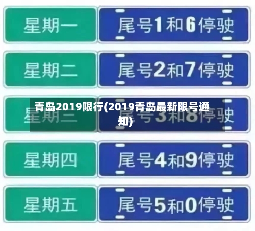 青岛2019限行(2019青岛最新限号通知)