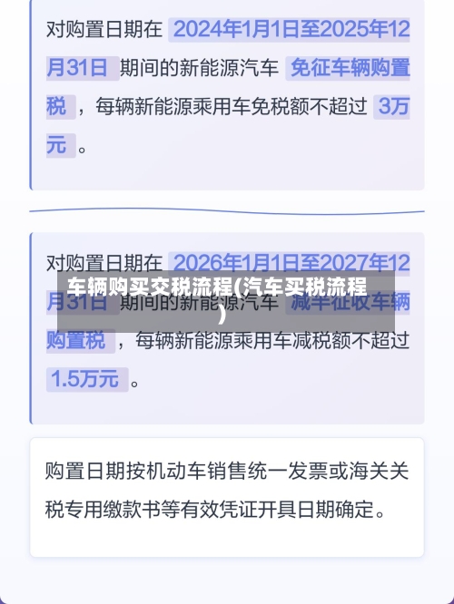 车辆购买交税流程(汽车买税流程)