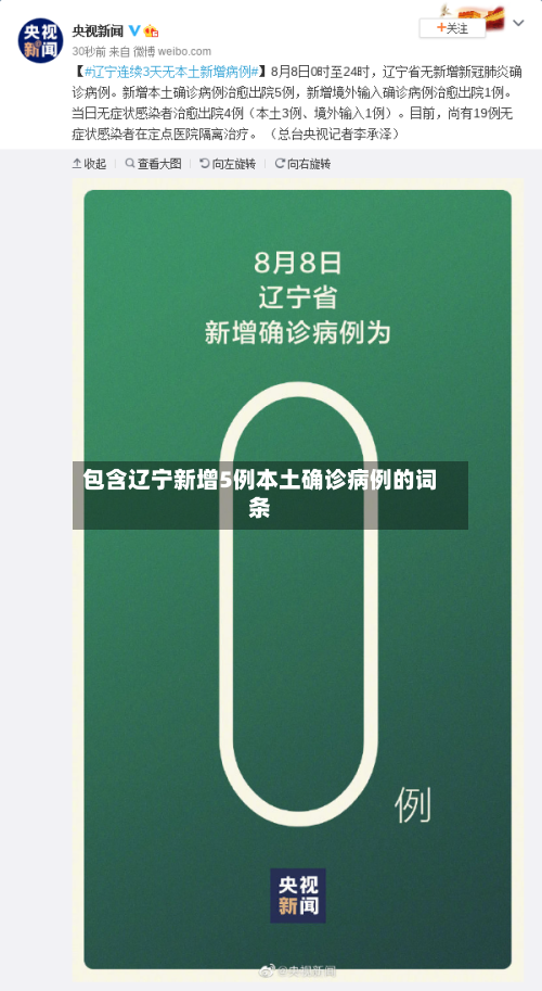 包含辽宁新增5例本土确诊病例的词条-第2张图片