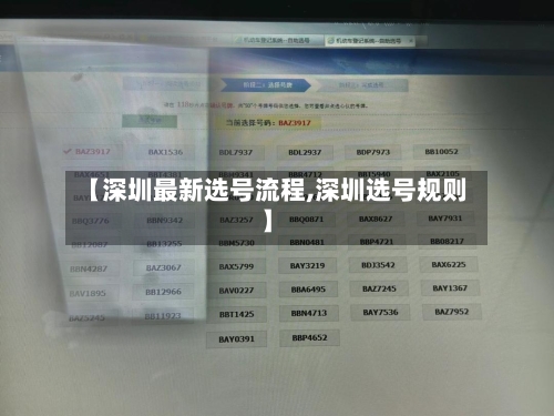 【深圳最新选号流程,深圳选号规则】-第2张图片