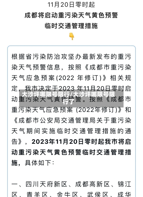 大沙坪哪限号限行/大沙坪哪限号限行了-第3张图片
