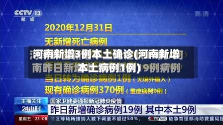 河南新增3例本土确诊(河南新增本土病例1例)