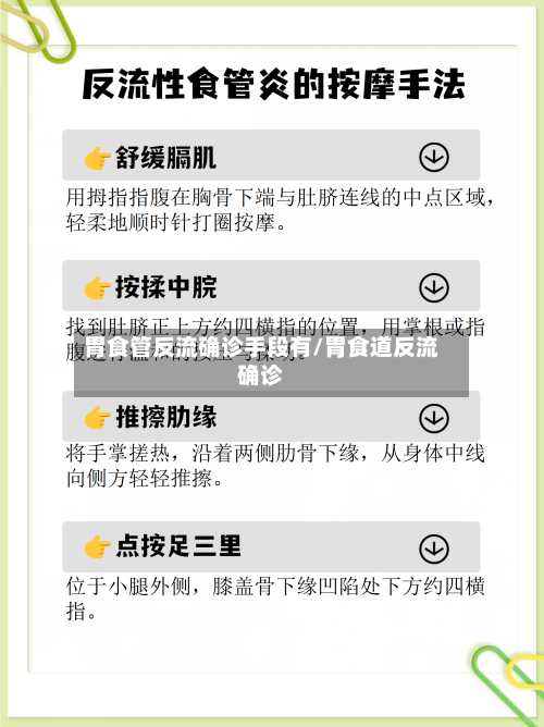 胃食管反流确诊手段有/胃食道反流确诊