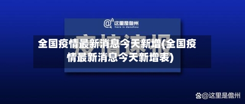 全国疫情最新消息今天新增(全国疫情最新消息今天新增表)