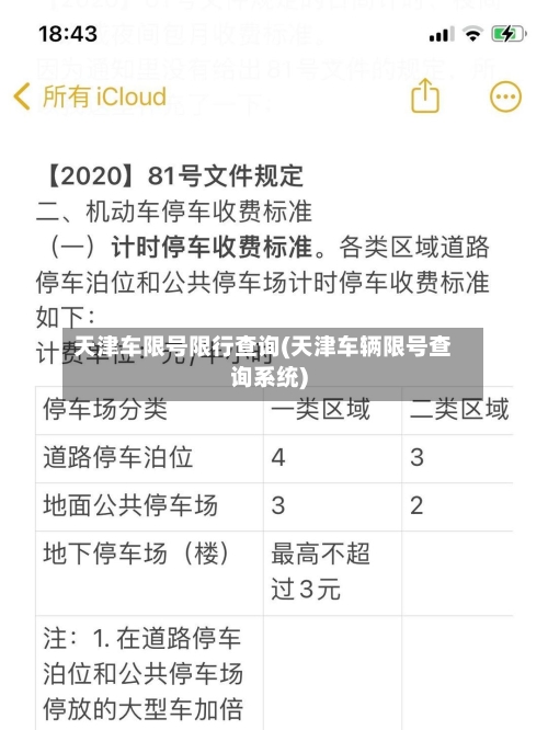 天津车限号限行查询(天津车辆限号查询系统)