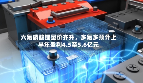 六氟磷酸锂量价齐升，多氟多预计上半年盈利4.5至5.6亿元-第3张图片