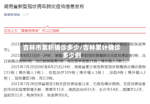 吉林市累积确诊多少/吉林累计确诊多少例-第3张图片