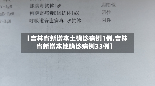 【吉林省新增本土确诊病例1例,吉林省新增本地确诊病例33例】