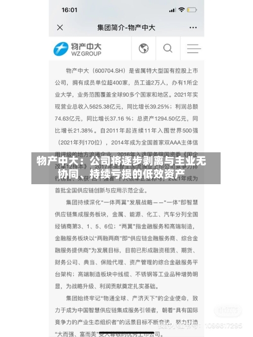 物产中大：公司将逐步剥离与主业无协同、持续亏损的低效资产-第2张图片