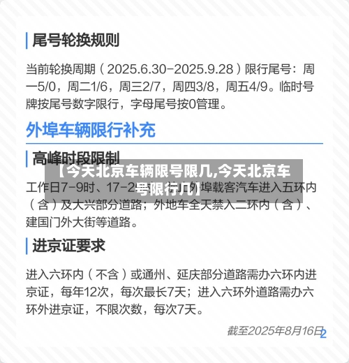 【今天北京车辆限号限几,今天北京车号限行几】-第3张图片
