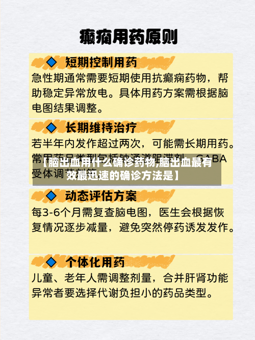 【脑出血用什么确诊药物,脑出血最有效最迅速的确诊方法是】