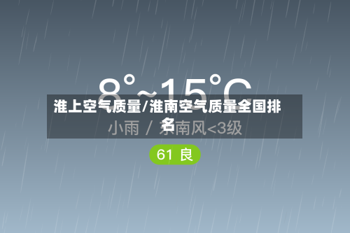 淮上空气质量/淮南空气质量全国排名-第2张图片