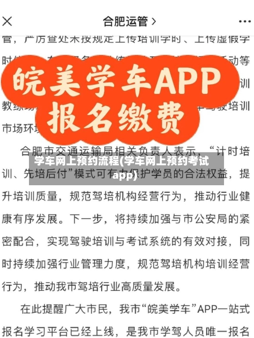 学车网上预约流程(学车网上预约考试app)