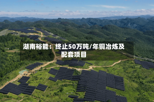 湖南裕能:终止50万吨/年铜冶炼及配套项目-第2张图片