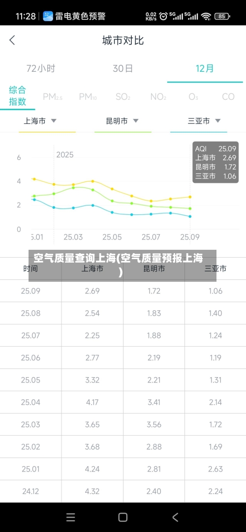 空气质量查询上海(空气质量预报上海)