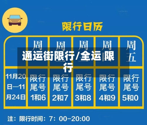 通运街限行/全运 限行-第2张图片