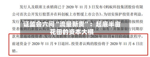 证监会六问“流量新贵”:起底半亩花田的资本大棋