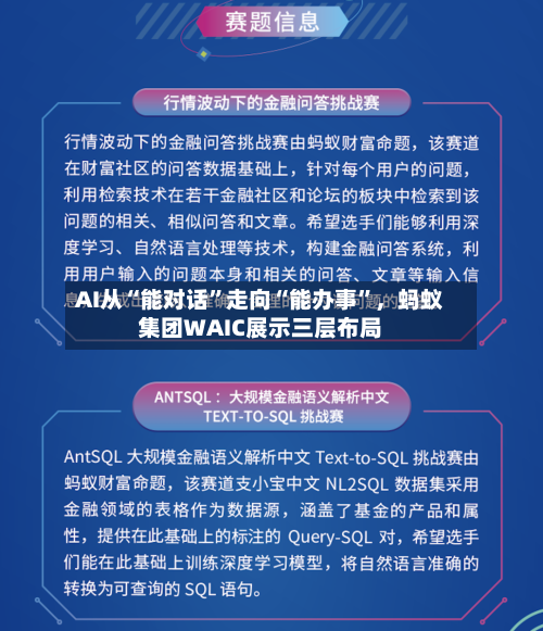 AI从“能对话”走向“能办事	”	，蚂蚁集团WAIC展示三层布局-第2张图片