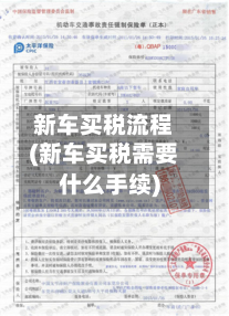 新车买税流程(新车买税需要什么手续)
