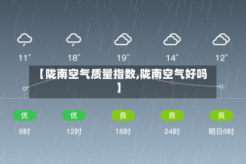 【陇南空气质量指数,陇南空气好吗】