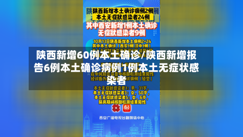 陕西新增60例本土确诊/陕西新增报告6例本土确诊病例1例本土无症状感染者