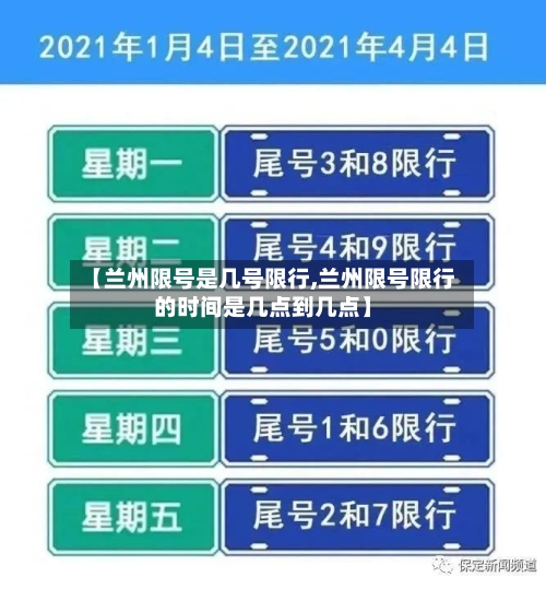 【兰州限号是几号限行,兰州限号限行的时间是几点到几点】