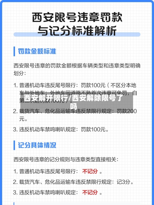 西安解开限行/西安解除限号了吗-第2张图片