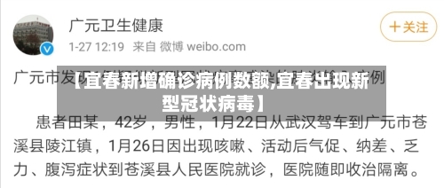 【宜春新增确诊病例数额,宜春出现新型冠状病毒】
