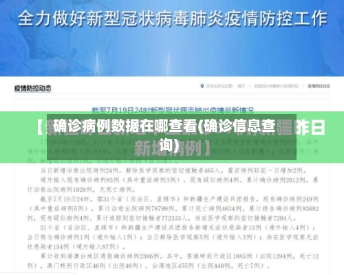确诊病例数据在哪查看(确诊信息查询)-第3张图片
