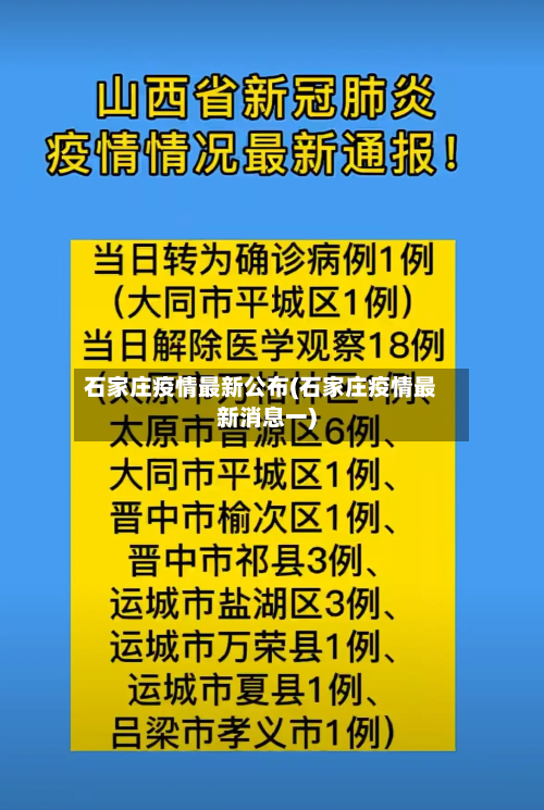 石家庄疫情最新公布(石家庄疫情最新消息一)