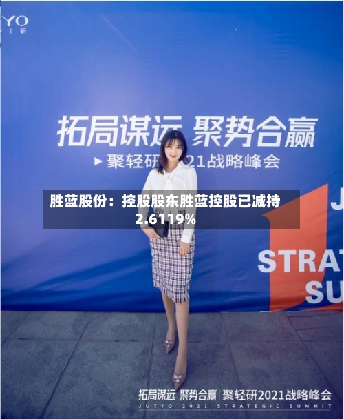 胜蓝股份:控股股东胜蓝控股已减持2.6119%