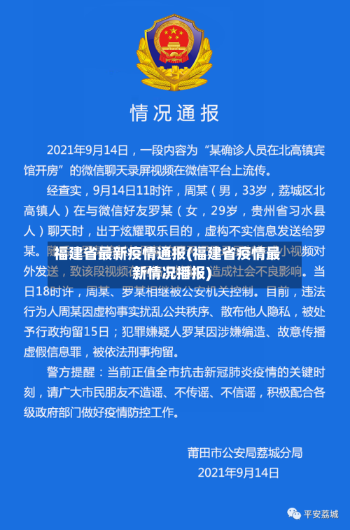 福建省最新疫情通报(福建省疫情最新情况播报)