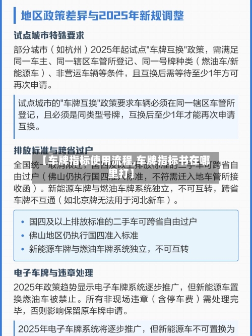 【车牌指标使用流程,车牌指标书在哪里打】