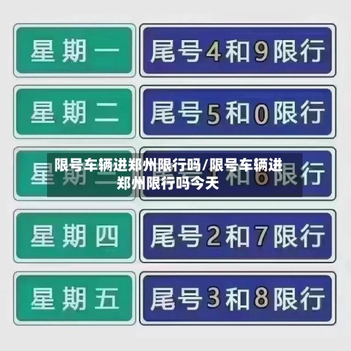 限号车辆进郑州限行吗/限号车辆进郑州限行吗今天-第3张图片