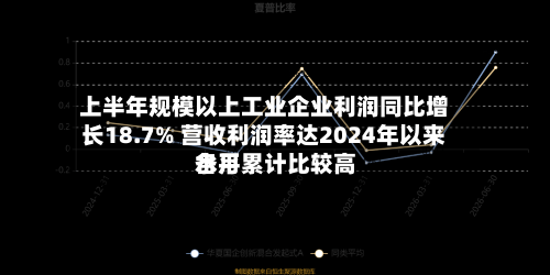 上半年规模以上工业企业利润同比增长18.7% 营收利润率达2024年以来各月累计比较高水平-第2张图片
