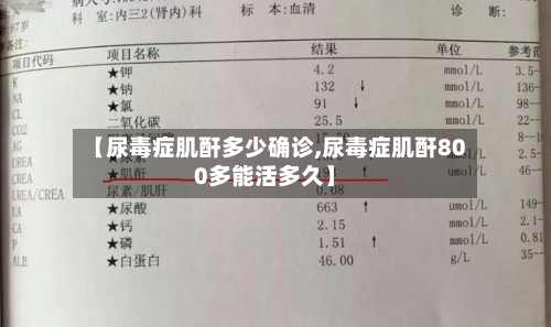 【尿毒症肌酐多少确诊,尿毒症肌酐800多能活多久】