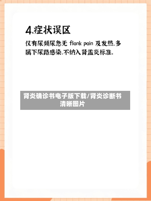 肾炎确诊书电子版下载/肾炎诊断书清晰图片-第2张图片