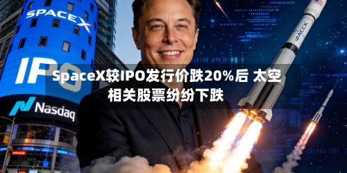 SpaceX较IPO发行价跌20%后 太空相关股票纷纷下跌