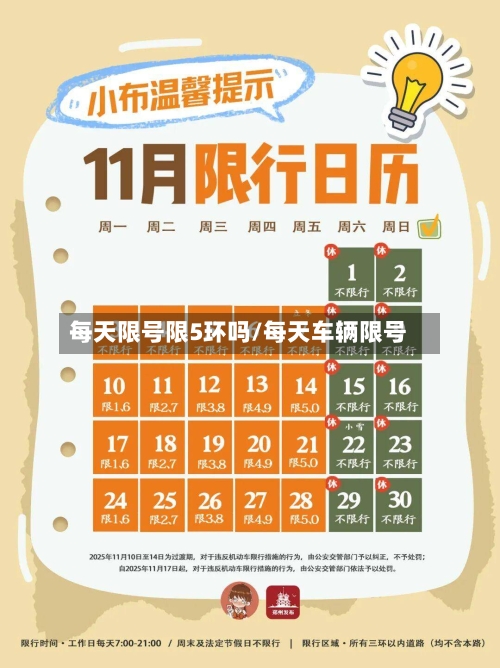 每天限号限5环吗/每天车辆限号