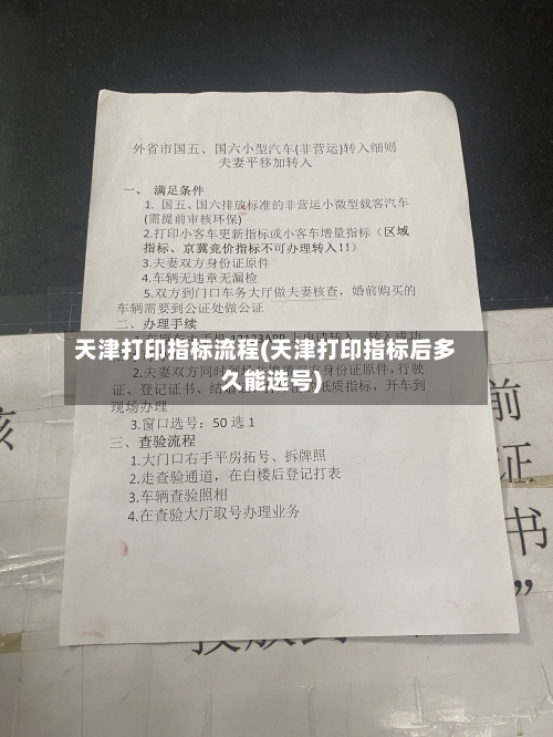 天津打印指标流程(天津打印指标后多久能选号)